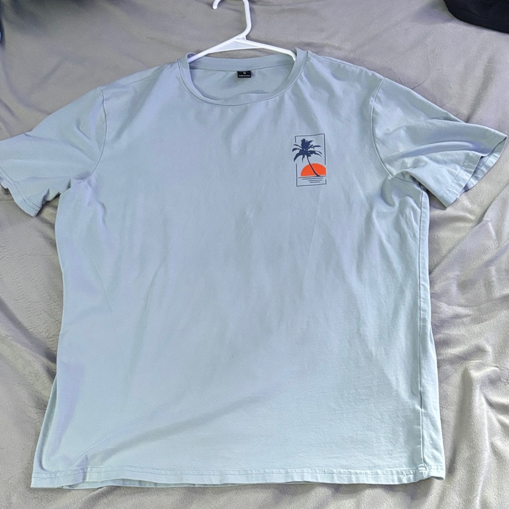 Light Blue Graphic T-Shirt
